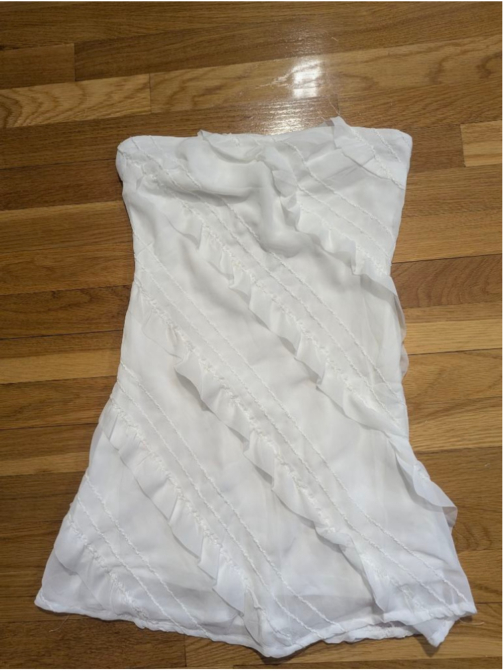 Princess Polly White Lars Strapless Mini Dress Size 6 - Picture 3 of 10